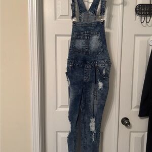 Women's Blue Denim Overalls